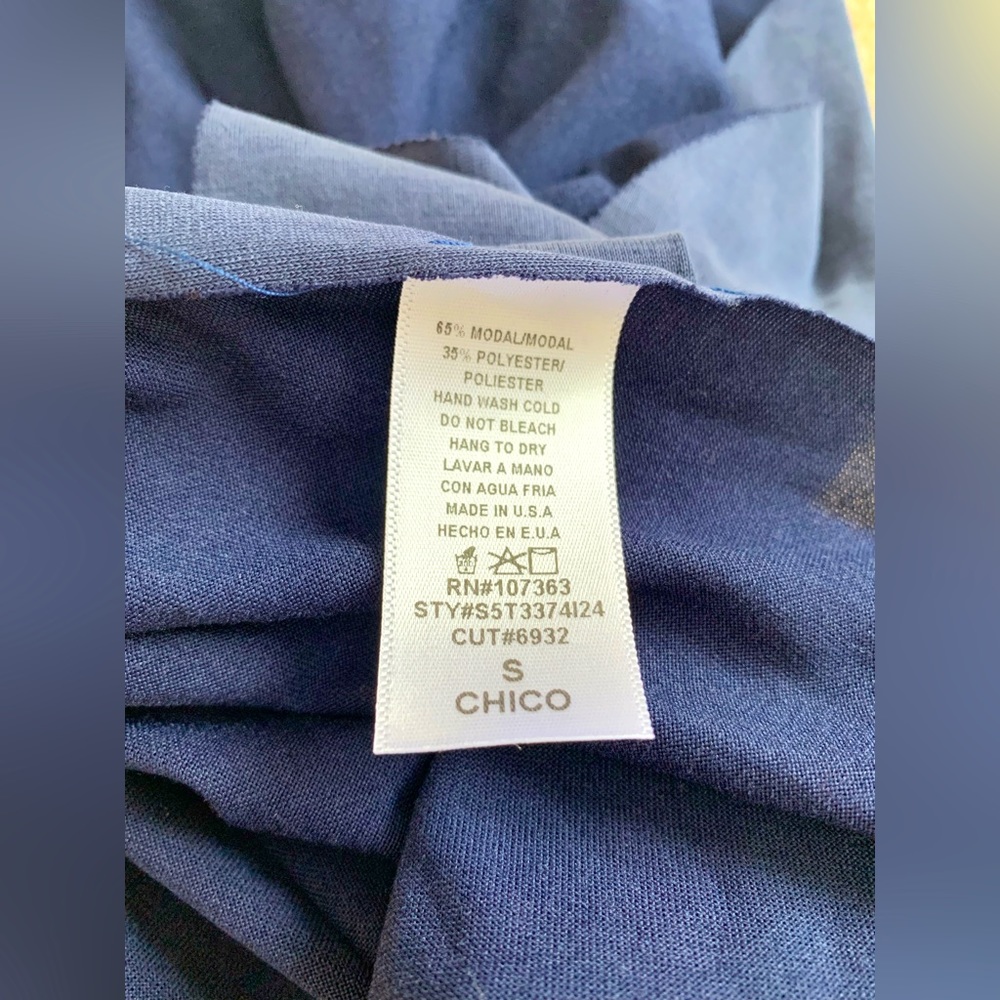 Blue Racerback “Chico” Tunic in Size Small - Picture 4 of 4